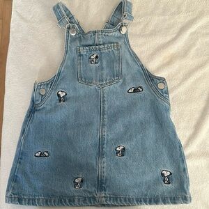 Zara peanuts denim dress 3-4